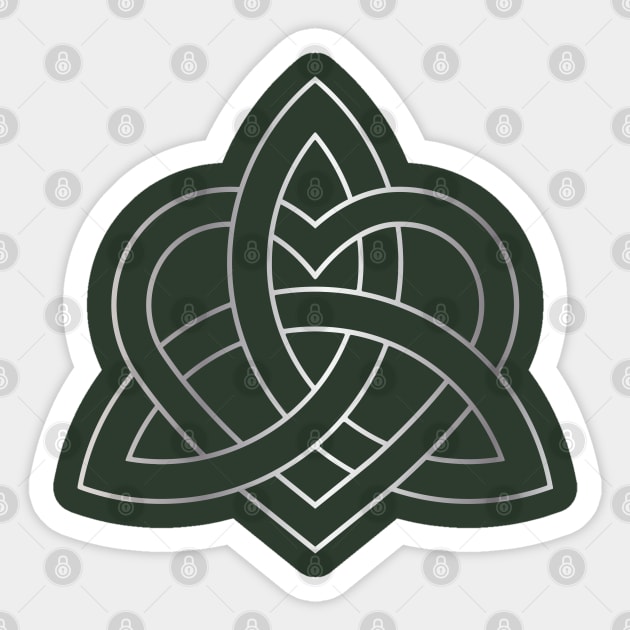 Celtic Trinity Knot. Celtic Triquetra with heart. Sticker by tatadonets